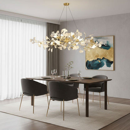 Gingko Bough Chandelier - Elegant Design with Adjustable Brightness