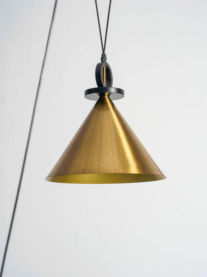 Modern Geometric Shape Chandelier with Adjustable Height & LED Lightin