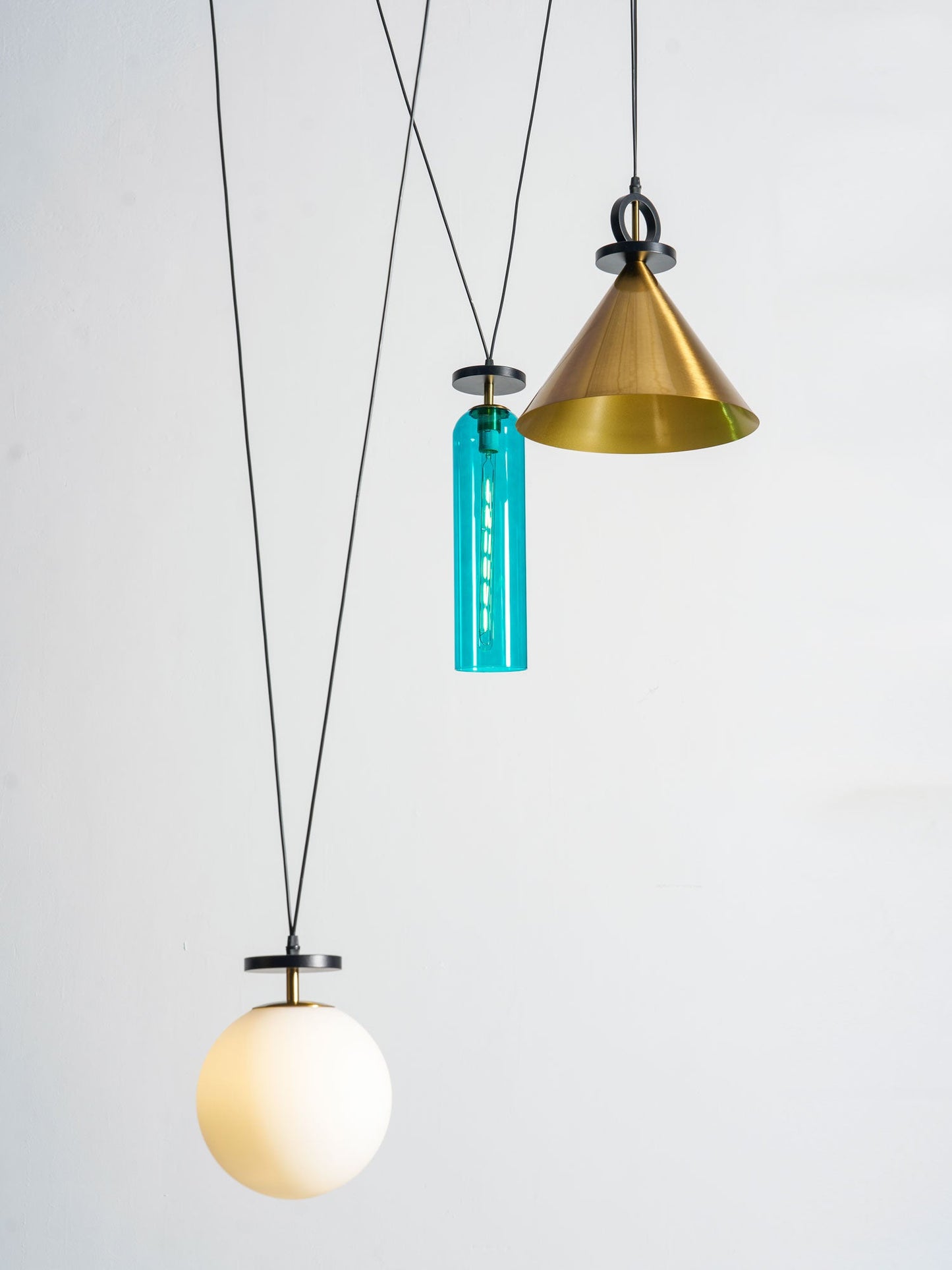 Modern Geometric Shape Chandelier with Adjustable Height & LED Lightin
