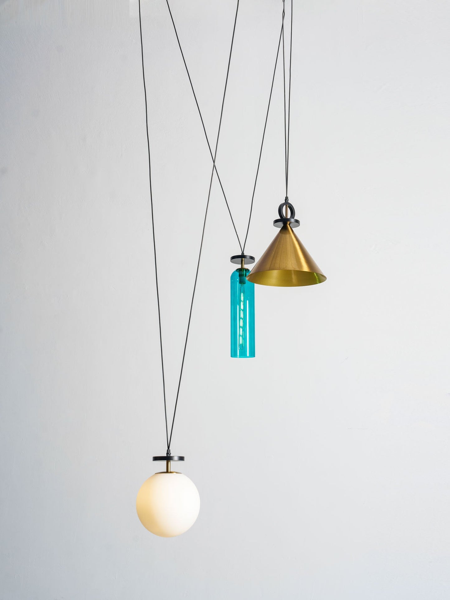 Modern Geometric Shape Chandelier with Adjustable Height & LED Lightin