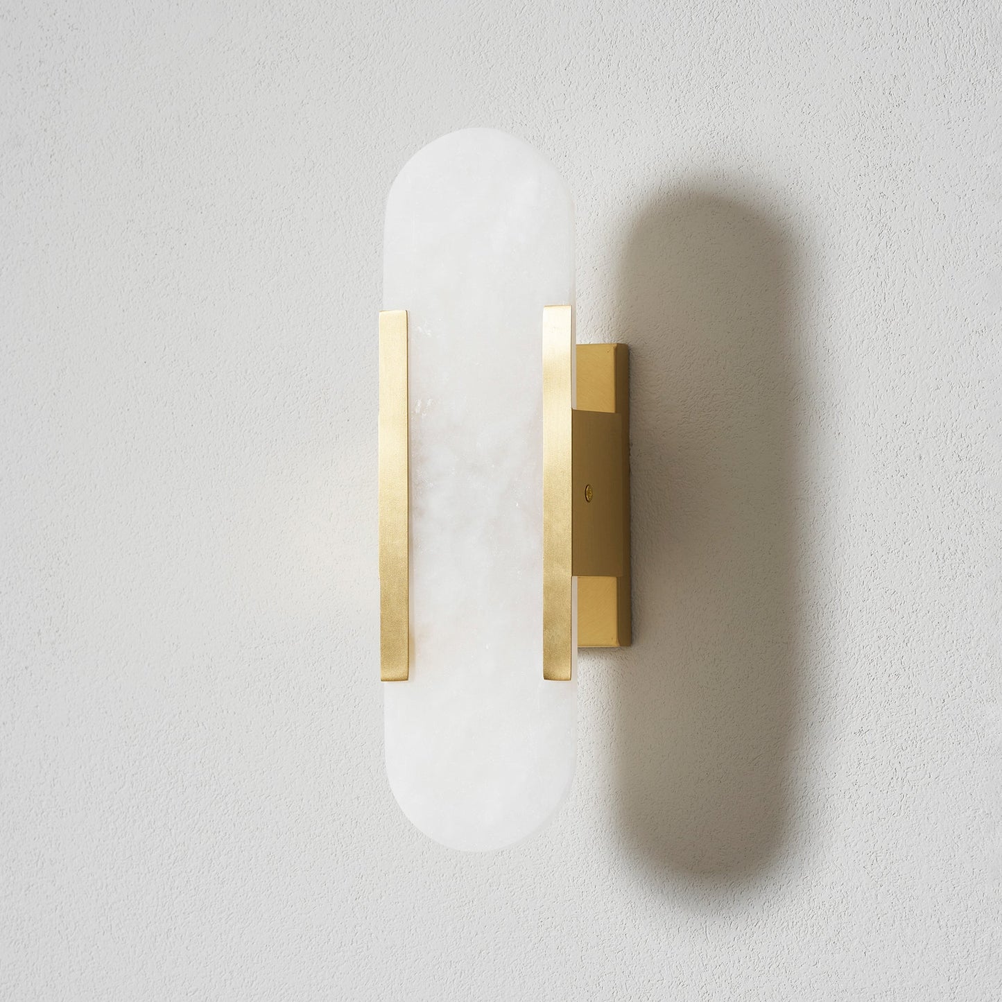 Oblong Alabaster Wall Sconce - Elegant Design, Soft Ambient Lighting