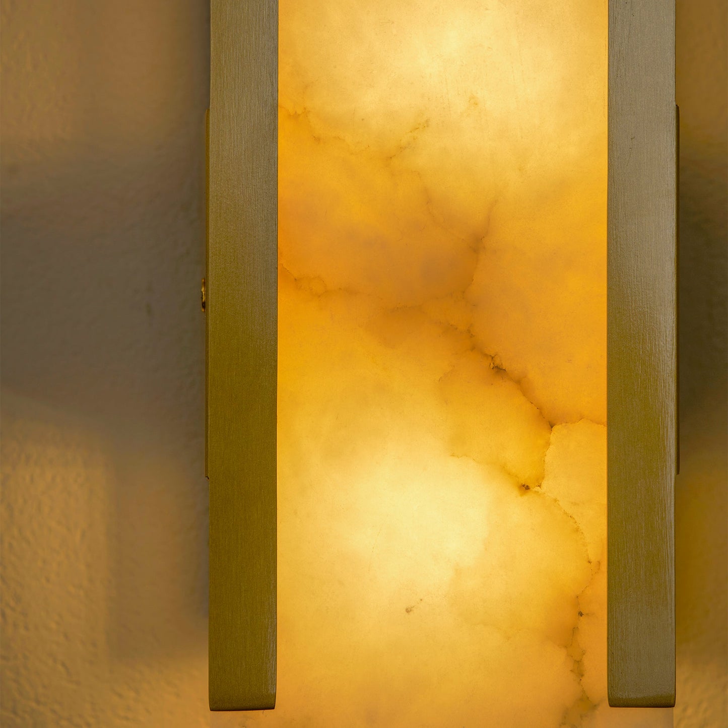 Oblong Alabaster Plug-in Wall Sconce with Adjustable Brightness & Mode