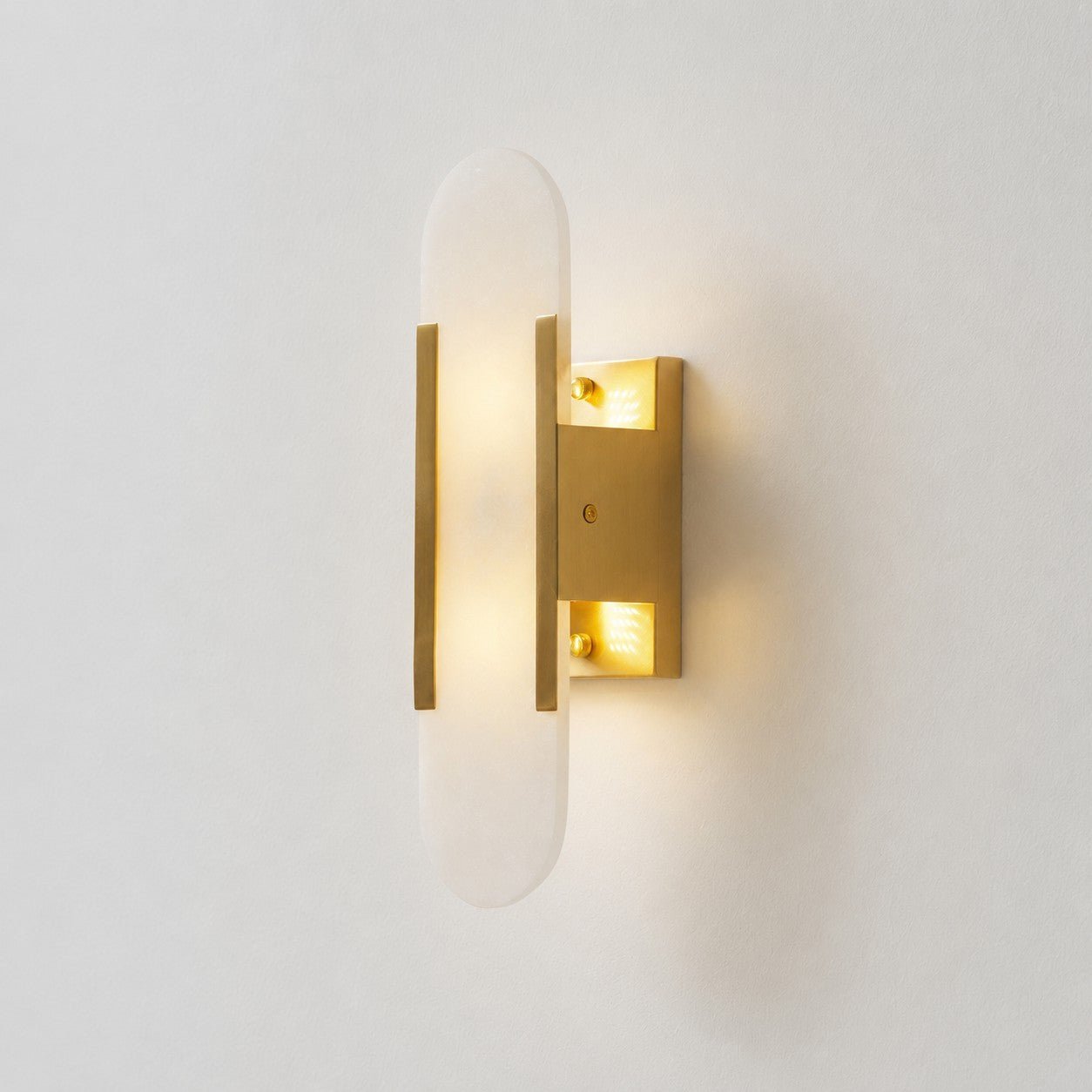 Oblong Alabaster Wall Sconce - Elegant Design, Soft Ambient Lighting