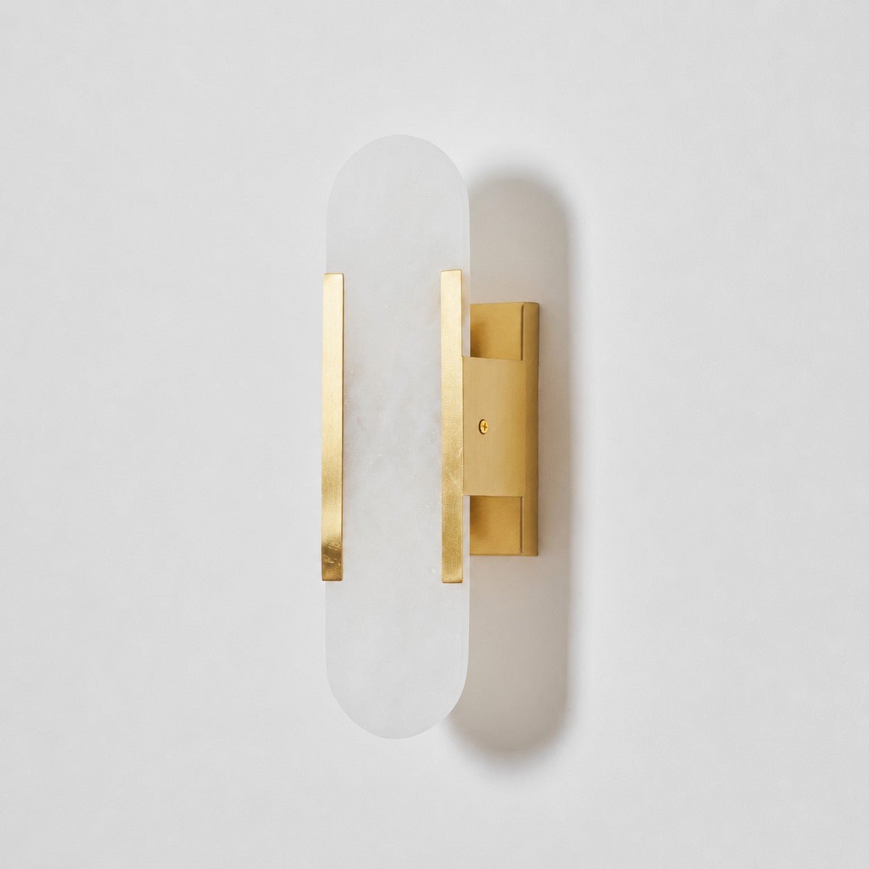 Oblong Alabaster Wall Sconce - Elegant Design, Soft Ambient Lighting