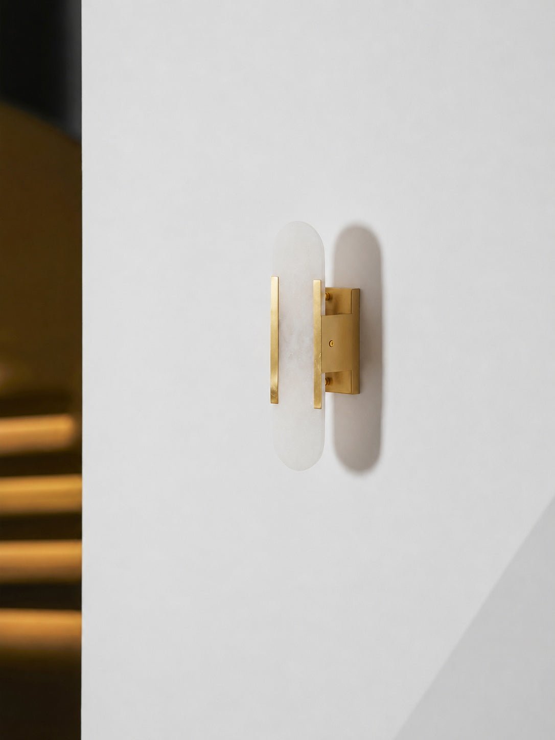 Oblong Alabaster Wall Sconce - Elegant Design, Soft Ambient Lighting