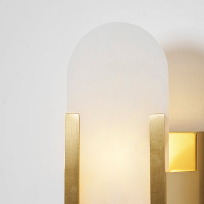 Oblong Alabaster Wall Sconce - Elegant Design, Soft Ambient Lighting