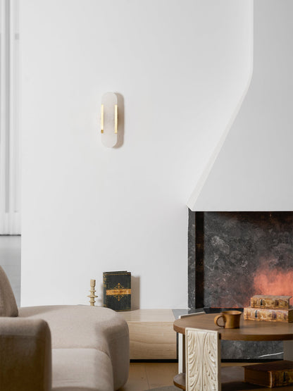 Oblong Alabaster Wall Sconce - Elegant Design, Soft Ambient Lighting