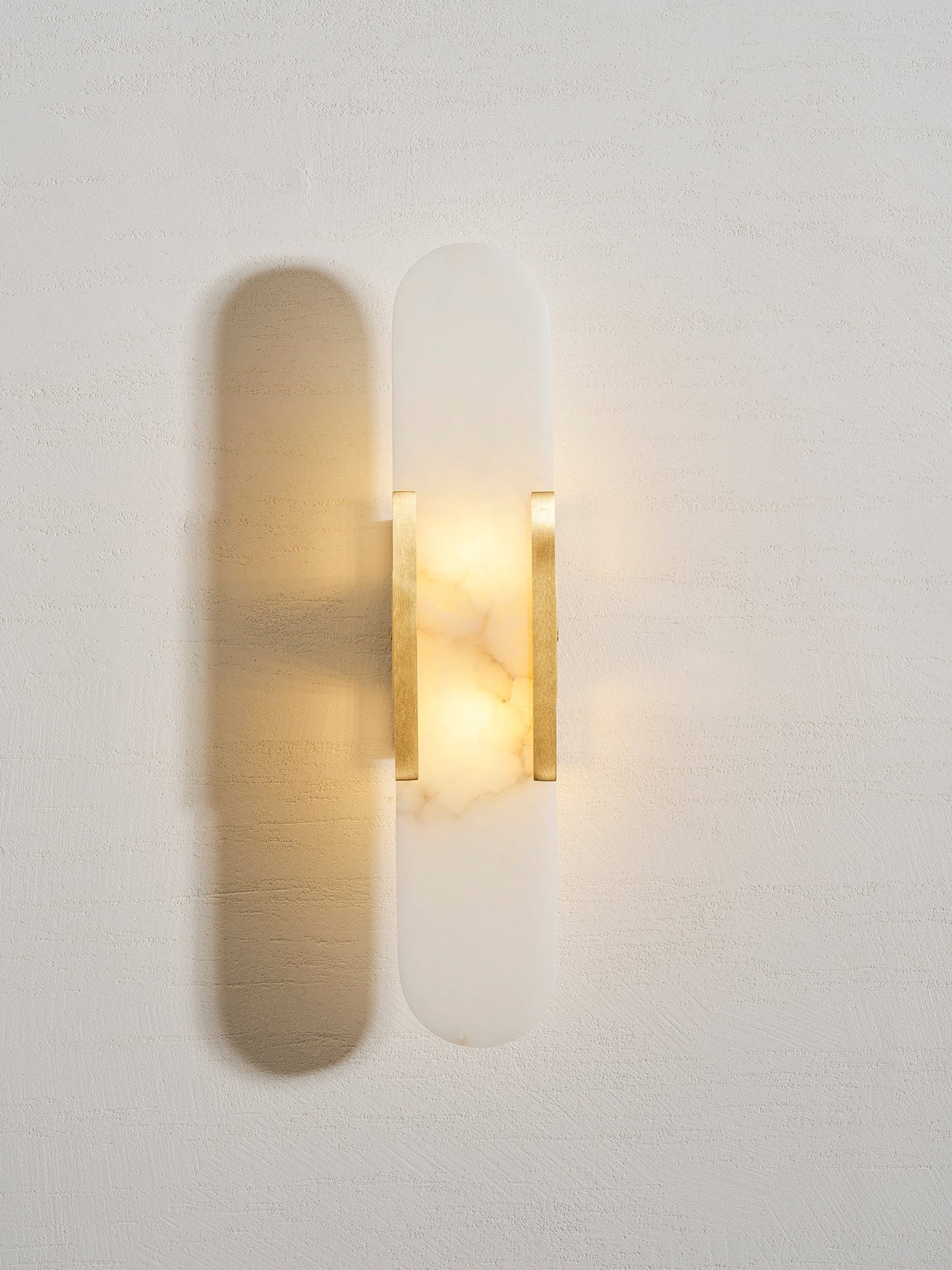 Oblong Alabaster Wall Sconce - Elegant Design, Soft Ambient Lighting