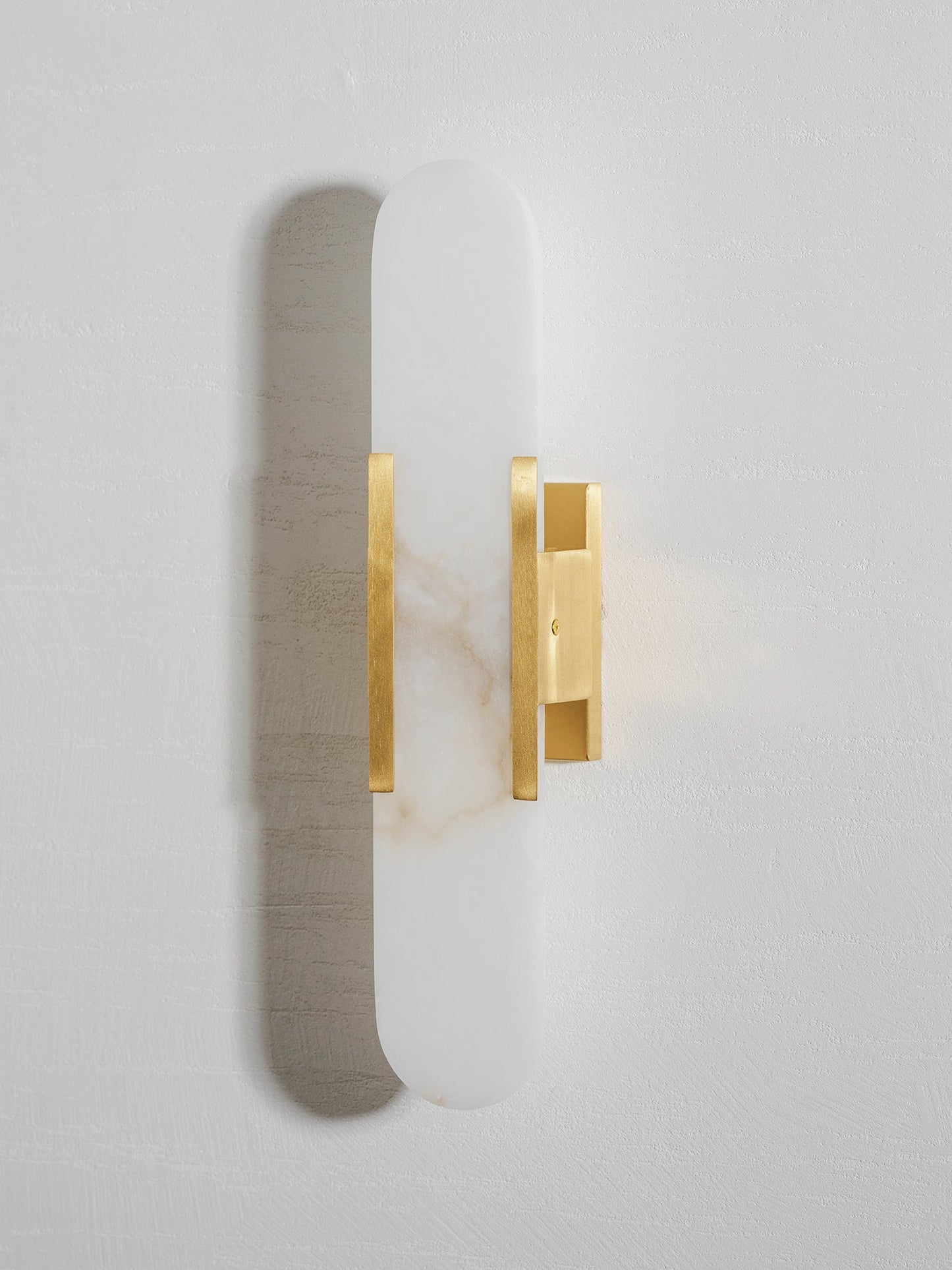 Oblong Alabaster Wall Sconce - Elegant Design, Soft Ambient Lighting