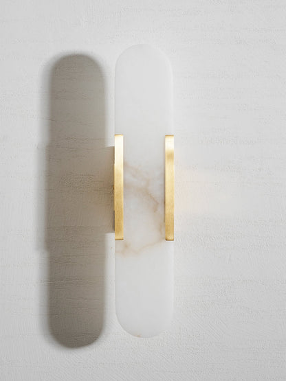 Oblong Alabaster Wall Sconce - Elegant Design, Soft Ambient Lighting