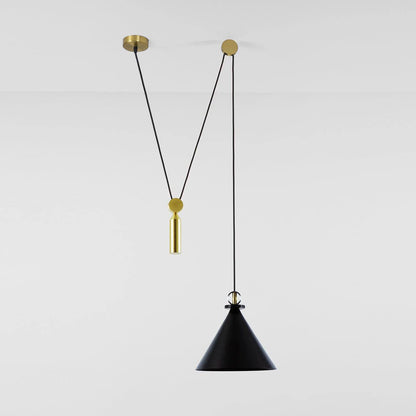 Modern Geometric Shape Chandelier with Adjustable Height & LED Lightin
