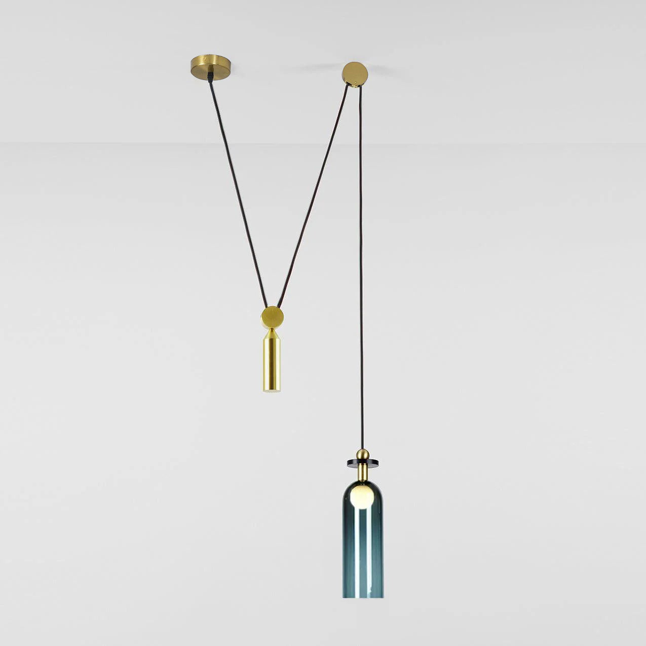 Modern Geometric Shape Chandelier with Adjustable Height & LED Lightin