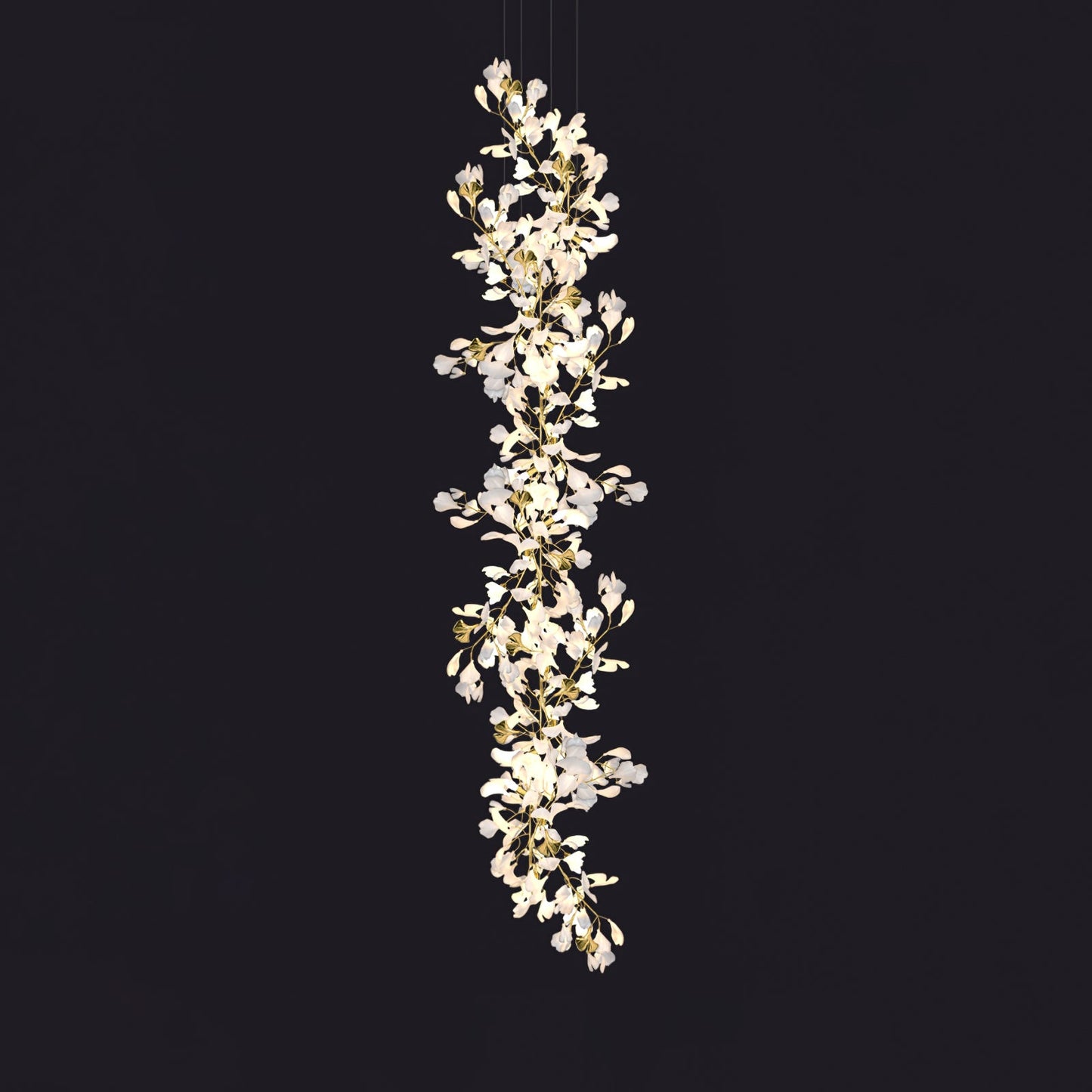 Gingko Leaves Chandelier - Elegant Design with Adjustable Brightness