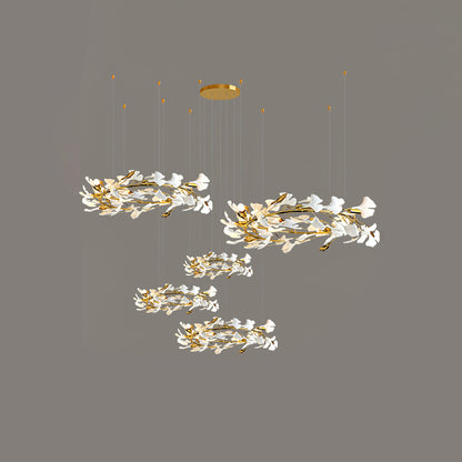 Gingko Leaves Chandelier - Elegant Design with Adjustable Brightness