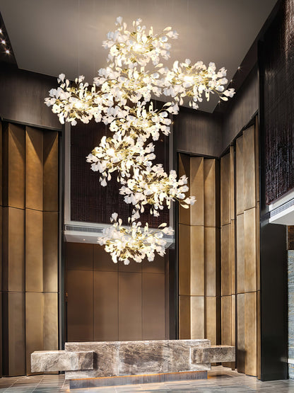 Gingko Leaves Chandelier - Elegant Design with Adjustable Brightness