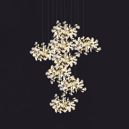 Gingko Leaves Chandelier - Elegant Design with Adjustable Brightness