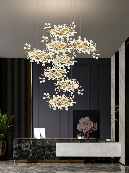 Gingko Leaves Chandelier - Elegant Design with Adjustable Brightness