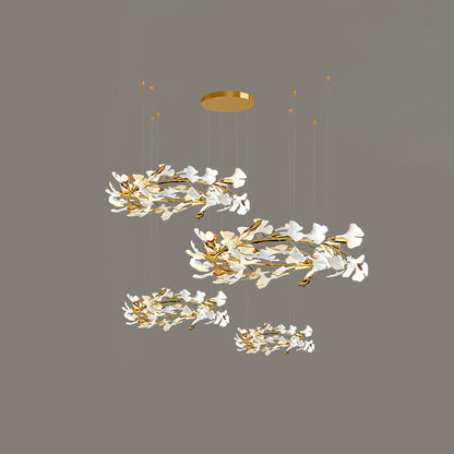 Gingko Leaves Chandelier - Elegant Design with Adjustable Brightness