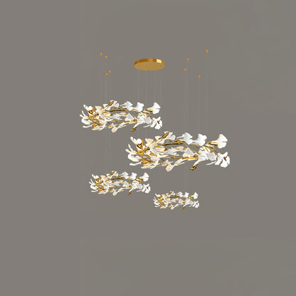 Gingko Leaves Chandelier - Elegant Design with Adjustable Brightness