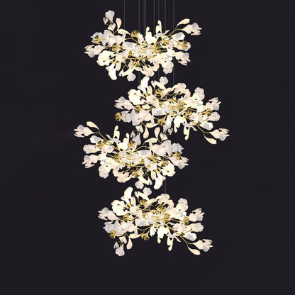 Gingko Leaves Chandelier - Elegant Design with Adjustable Brightness