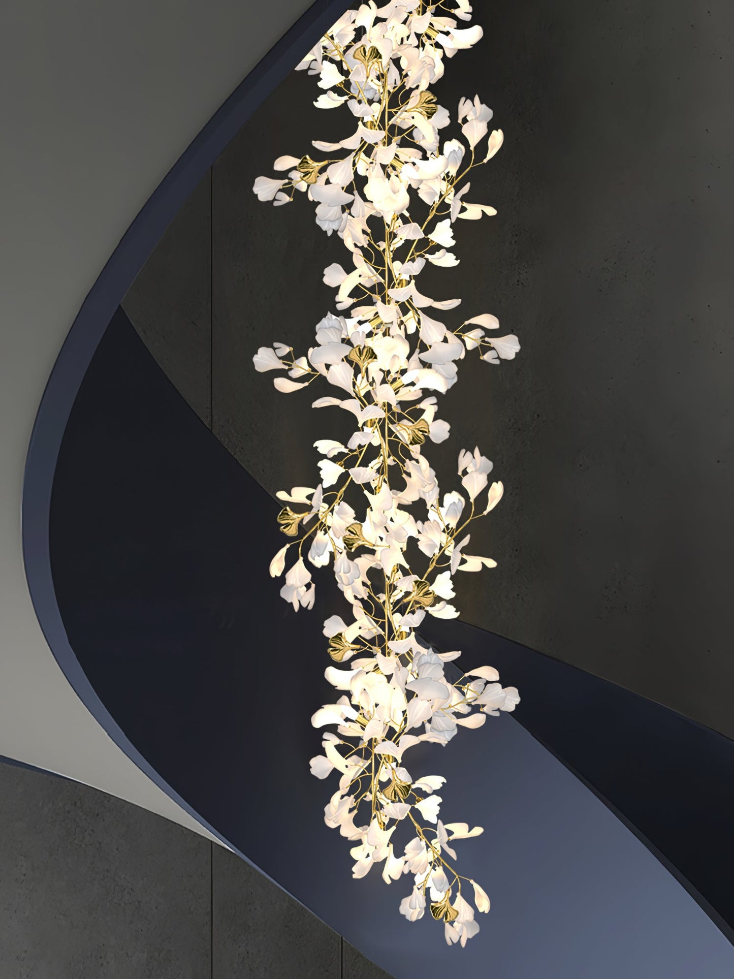 Gingko Leaves Chandelier - Elegant Design with Adjustable Brightness