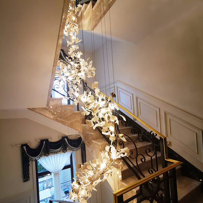 Gingko Leaves Chandelier - Elegant Design with Adjustable Brightness