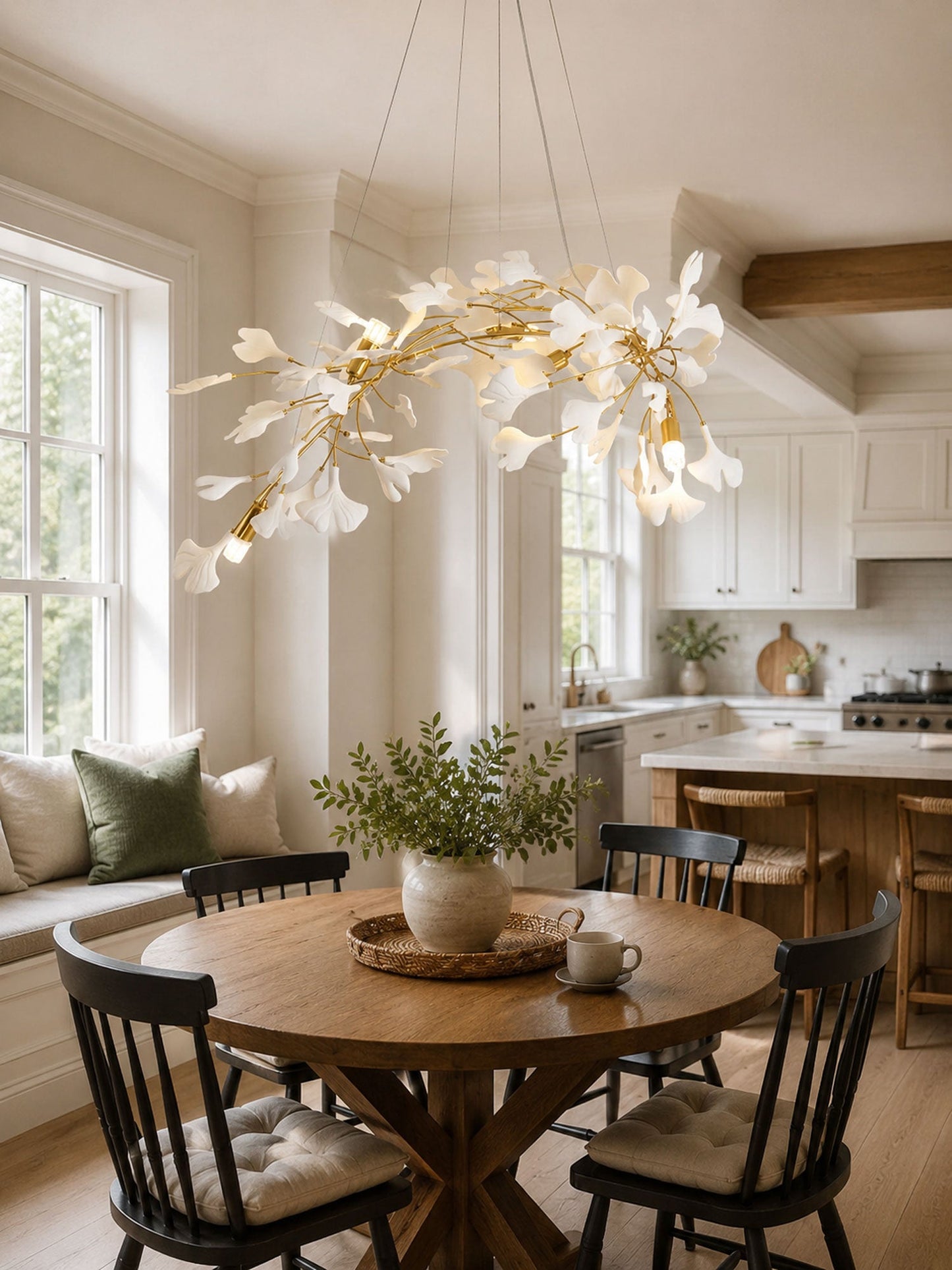 Gingko Bloom Chandelier - Elegant Design with Adjustable Brightness
