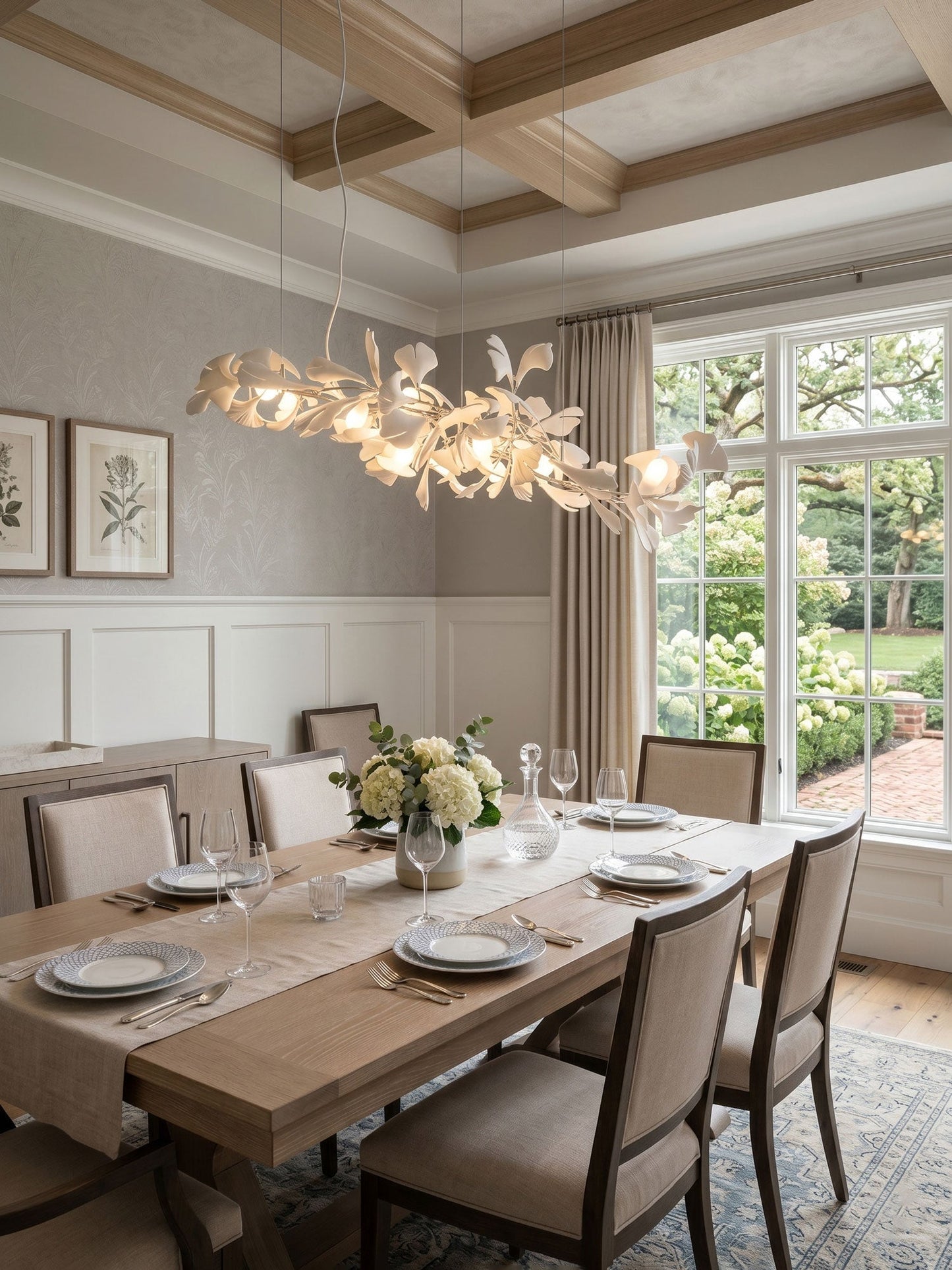 Gingko Bloom Chandelier - Elegant Design with Adjustable Brightness