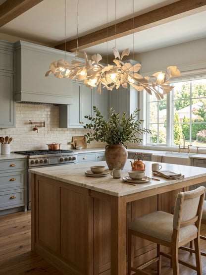 Gingko Bloom Chandelier - Elegant Design with Adjustable Brightness