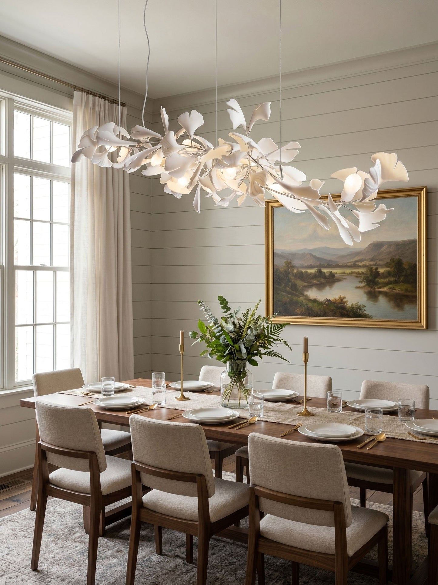 Gingko Bloom Chandelier - Elegant Design with Adjustable Brightness