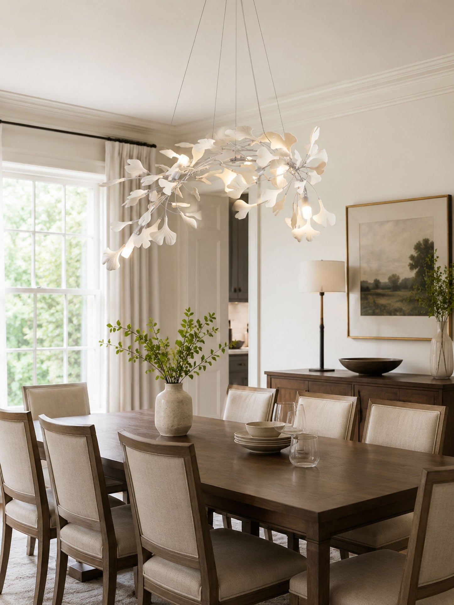 Gingko Bloom Chandelier - Elegant Design with Adjustable Brightness