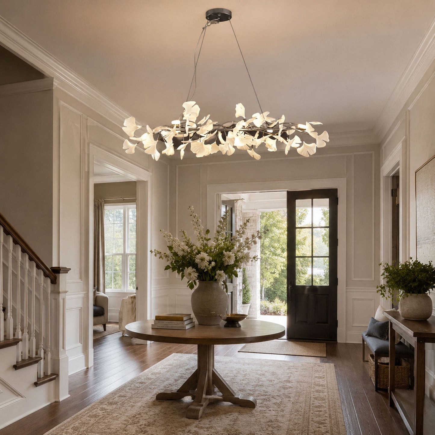 Gingko Branch Chandelier - Modern Design, Adjustable Brightness, LED L