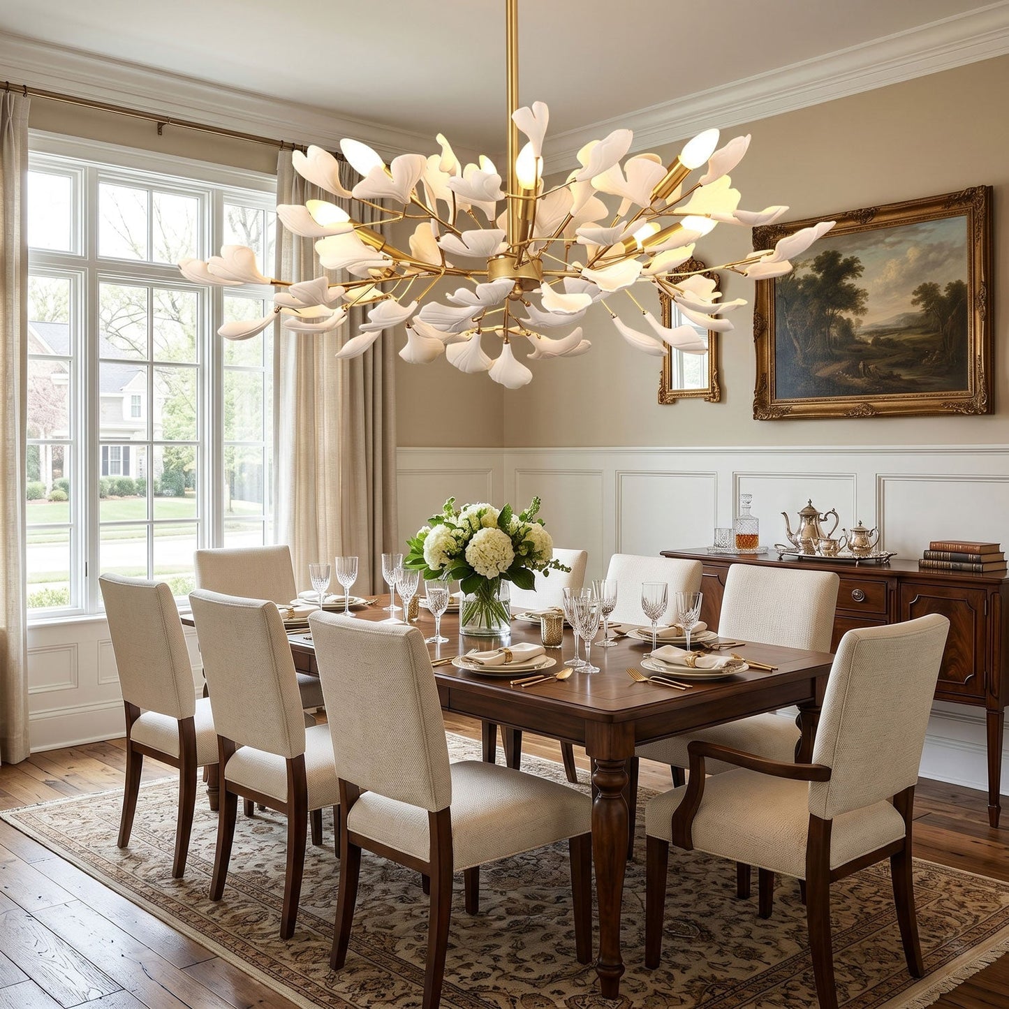 Gingko Canopy Chandelier - Modern Design with Dimmable LED Lighting