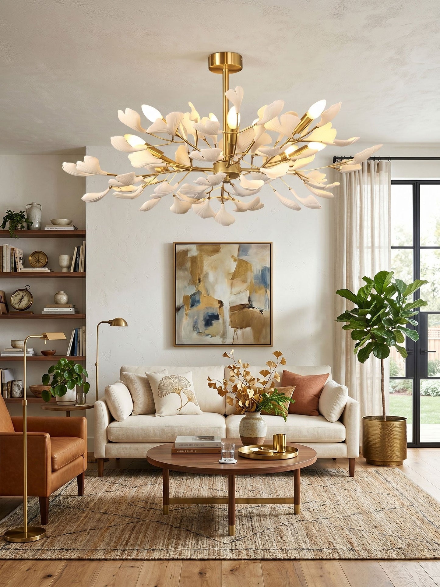 Gingko Canopy Chandelier - Modern Design with Dimmable LED Lighting
