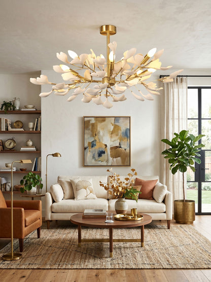 Gingko Canopy Chandelier - Modern Design with Dimmable LED Lighting