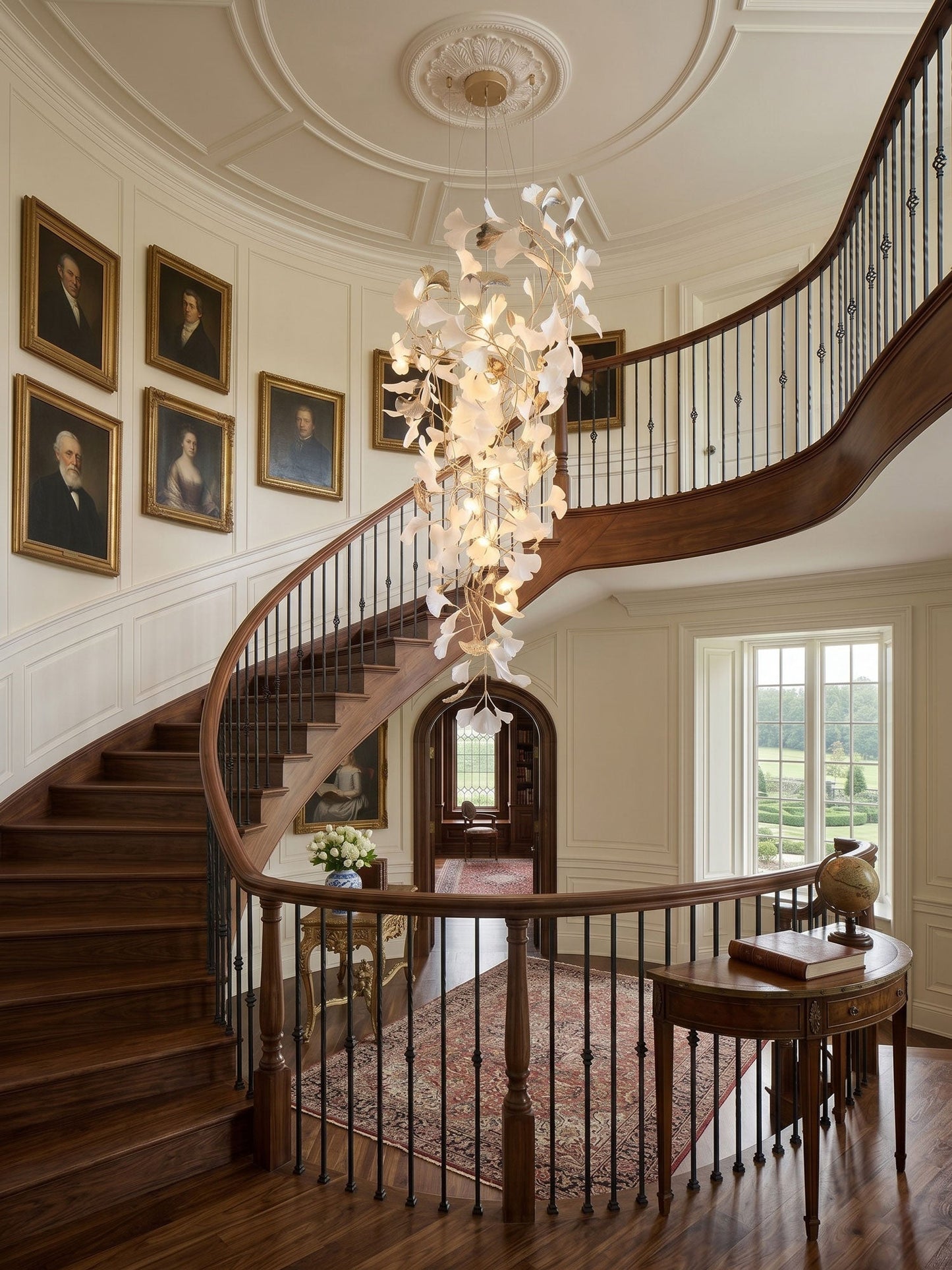 Gingko Cascade Leaf Chandelier - Elegant Modern Design with Adjustable