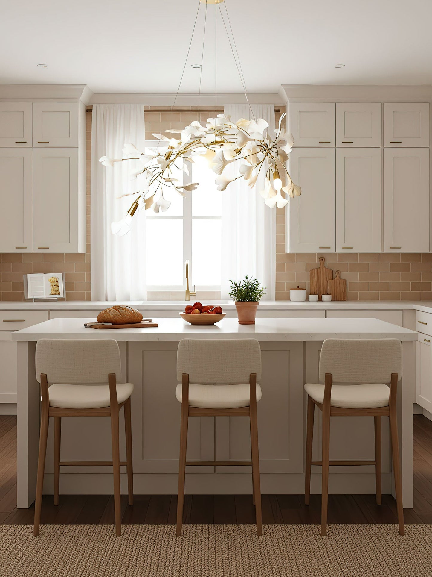 Gingko Bloom Chandelier - Elegant Design with Adjustable Brightness