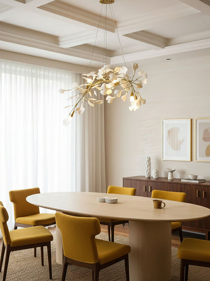 Gingko Bloom Chandelier - Elegant Design with Adjustable Brightness