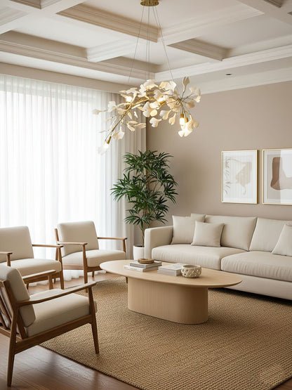 Gingko Bloom Chandelier - Elegant Design with Adjustable Brightness