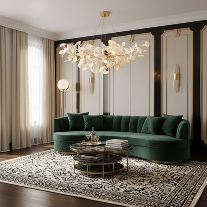 Horizon Bloom Ginkgo Chandelier - Elegant Design & Adjustable Height