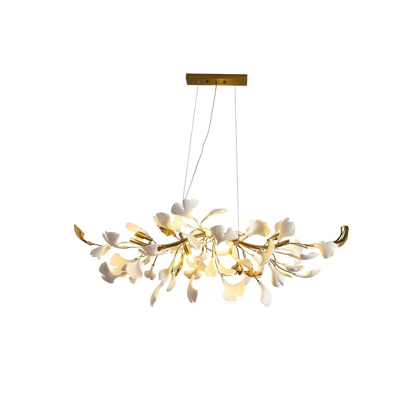 Gingko Cascade Chandelier - Modern LED Lighting with Adjustable Bright