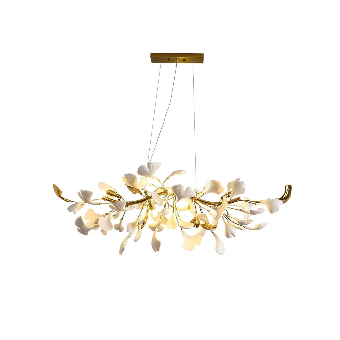 Gingko Cascade Chandelier - Modern LED Lighting with Adjustable Bright