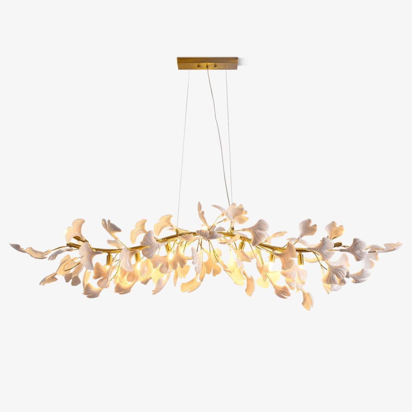Gingko Cascade Chandelier - Modern LED Lighting with Adjustable Bright