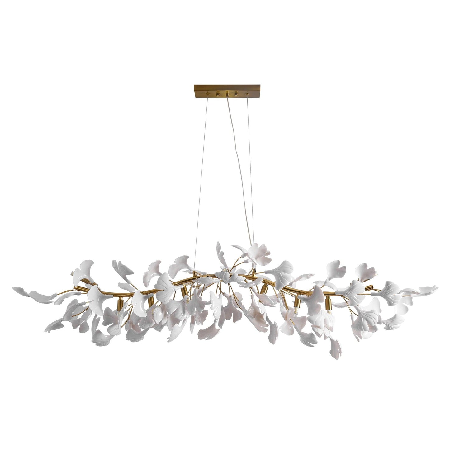 Gingko Cascade Chandelier - Modern LED Lighting with Adjustable Bright
