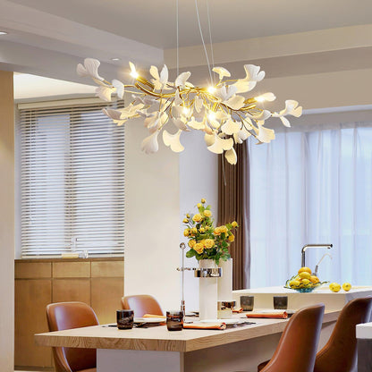 Gingko Cascade Chandelier - Modern LED Lighting with Adjustable Bright