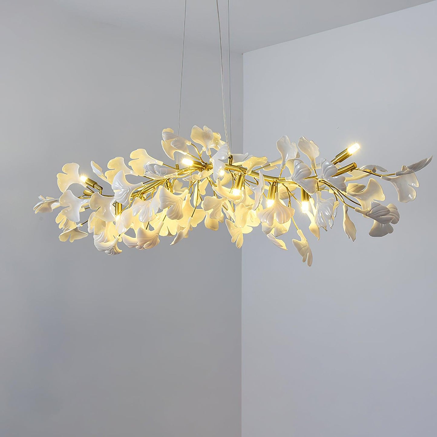 Gingko Cascade Chandelier - Modern LED Lighting with Adjustable Bright