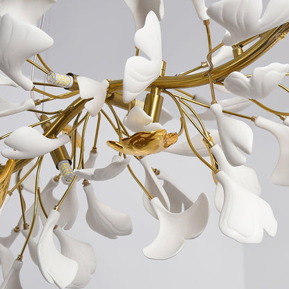 Gingko Cascade Chandelier - Modern LED Lighting with Adjustable Bright