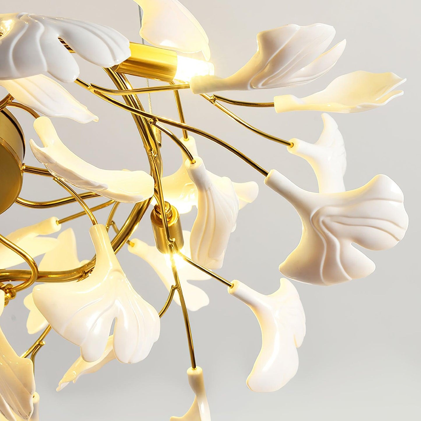 Gingko Cascade Chandelier - Modern LED Lighting with Adjustable Bright