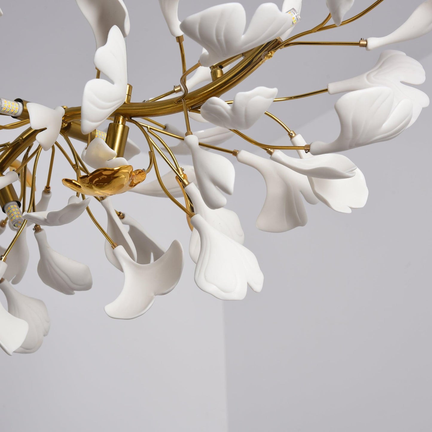 Gingko Cascade Chandelier - Modern LED Lighting with Adjustable Bright