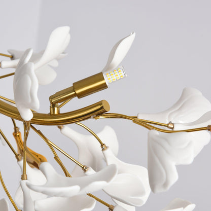 Gingko Cascade Chandelier - Modern LED Lighting with Adjustable Bright